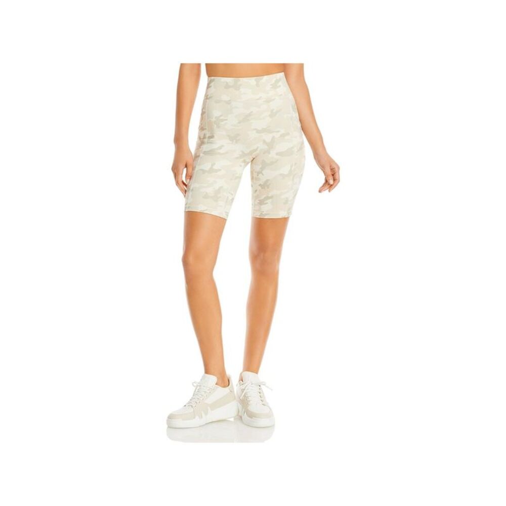 ALL ACCESS Womens Beige Fitted Extra Wide Active Wear High Waist Shorts S